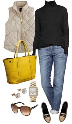 love this for gatlinburg! How To Have Style, Yellow Purse, Looks Jeans, Weekend Wear, Outfits Casuales