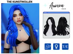 The Kunstwollen, Feminine Hair, Aurora Hair, Four One Direction, 4 Hairstyles, Sims 4 Traits, Sims Packs, Sims 4 Anime, Pelo Sims