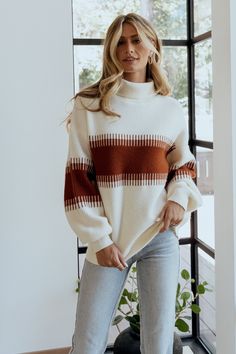 Antonov Turtle Neck Sweater | Cream + Spice | Baltic Born Fall Outdoor Outfits, Baltic Born, Sweater Cream, Turtle Neck Sweater, Cozy Sweater, Ribbed Neckline, Outfit Inspo Fall, Fall Fashion Trends, Casual Fall Outfits