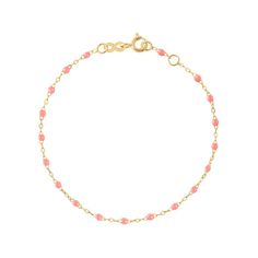 Classic Gigi Fuchsia bracelet, Yellow Gold, 6.7" Pink Jewels, Bracelet Rose Gold, Resin Bracelet, Classic Bracelets, Gold Baby, Resin Beads, Pink Bracelet, Jewelry Inspo, Dream Jewelry