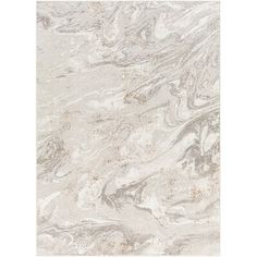 a white marble textured wallpaper with grey and brown accents on the bottom half