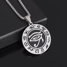 40378823508086 Symbolic Medallion Necklace For Gift, Symbolic Coin Pendant Necklace, Symbolic Necklace With Coin Pendant, Symbolic Medallion Necklace, Symbolic Round Pendant Necklace As Collectible, Symbolic Round Pendant Necklace Collectible, Symbolic Round Pendant Necklace For Collectors, Symbolic Stainless Steel Necklace With Large Pendant, Symbolic Medallion Necklaces Nickel Free