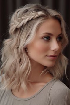 Braid Hair Style, Shoulder Hair, Fishtail Braid, Bridesmaid Hair Short, Shoulder Length Hair Cuts, Braid Hair, Hair Length