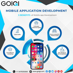 an advertisement for the mobile application development company