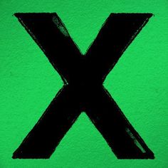 the letter x is drawn in black ink on a green background with an extra dark shadow