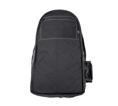 a black backpack on a white background