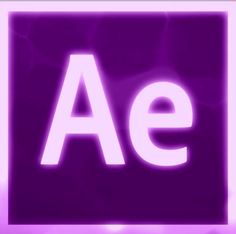 the word ae is displayed in an image with purple and white lights behind it,