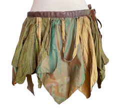 Green Patchwork Skirt For Festivals, Green Asymmetrical Skirt For Festival, Asymmetrical Green Skirt For Festival, Green Bohemian Gathered Skirt, Bohemian Green Gathered Skirt, Bohemian Asymmetrical Gathered Skirt, Bohemian Green Wrap Skirt For Festival, Green Bohemian Asymmetrical Skirt, Peter Pan Costumes