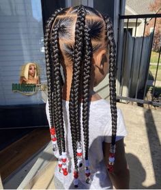 Kid Braids Natural Hair, Simple Kid Braid Styles, Kids Large Knotless Braids, Quick Braided Hairstyles For Black Kids, Rubberband Hairstyles Kids, Easy Hairstyles For Kids Black, Box Braids Kids, Girls Braided Hairstyles Kids, Black Baby Girl Hairstyles