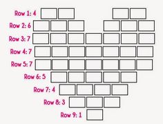 the diagram shows how many rows of numbers are arranged