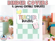 binder covers and spring printable templates for teachers