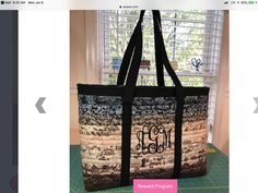 an image of a tote bag with the word monogram on it and another photo of someone's purse