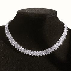 Brand New Women's Diamond Choker Necklace Details: Length - Adjustable From 12.5" To 18" Width 9mm 18k White Gold Plated Sterling Silver Genuine 4ct Lab Created Diamonds Retail Price $350 Buy With Confidence From A Trusted Seller W/ A 99%+ Feedback Rating! A0286 (Id-473) Diamond White Tennis Necklace For Wedding, Cubic Zirconia Tennis Necklace For Wedding, Classic White Crystal Necklace, Silver Tennis Necklace With Prong Setting For Wedding, Silver Prong Set Tennis Necklace For Wedding, Wedding Silver Tennis Necklace With Prong Setting, Wedding Pearl Necklace With Brilliant Cut Diamonds, Wedding Silver Tennis Necklace With Diamond Cut, Anniversary Diamond White Crystal Tennis Necklace