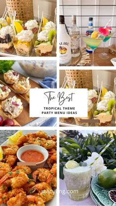 the best tropical theme party menu ideas