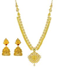 22K Yellow Gold Uncut Diamond Laxmi Necklace Set W/ 22.74ct Uncut Diamonds, Rubies, Emeralds, Pearls & Laxmi Kasu - Virani Jewelers Fusion Meenakari Necklace For Puja, Luxury Ruby Temple Necklace With 17 Jewels, Fusion Style Yellow Gold Jewelry For Puja, Fusion Style Gold Bridal Necklace For Diwali, Fusion Style Necklaces For Diwali Puja, Fusion Style Meenakari Necklaces For Puja, Fusion Style Gold Bridal Necklace Hand Set, Festive Temple Jewelry Diamond Necklace With Intricate Design, Fusion Style 22k Gold Necklace For Wedding