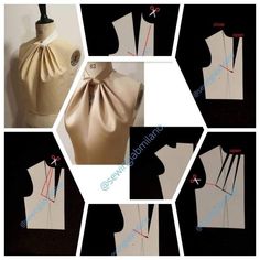 the instructions for how to tie a bow neck blouse