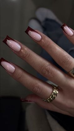 Get inspired with 30 Classy Nails You Need to Try to Be THAT GirlWhether you're into Casual Nails or love Her Nails vibethis collection is packed with Nagel InspoFrom Short Nails to chic Neutral Nailsyou'll find everythingincluding Summery NailsLight Pink Nailsand Fake Nails WhiteTry Colourful Nails or Colorful Nails for a playful lookand don’t miss out on Acrylic Nail TipsStick On Nailsand the perfect Nagel TipsThese Girls Nails will take your N Classy Nails Burgundy, Cute Nail Ideas For Fall Simple, Nail Ideas Simple Fall, French Tip And Solid Nails Combo, Deep Winter Nails Colour, Light Blue And Red Nails, Simple Red And White Nails, Simple Nail Designs Red, Simple Elegant Nails Short