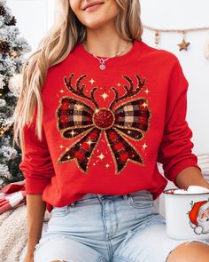 This Gender-Neutral Adult Sweatshirts item is sold by HollsDesignStudio. Ships from San Jose, CA. Listed on Sep 30, 2024 Coquette Funny, Jumper Designs, Xmas Jumpers, Winter Jumpers, Winter Pullover, Teacher Christmas, Christmas Reindeer, Holiday Festival, Festival Outfits