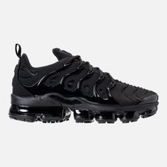 The Nike Air VaporMax Plus Running Shoe combines new with old. This revamp nods to the super-techy Air Max Plus of 1998 with its floating cage, cushioned upper and heel logo. Revolutionary VaporMax Air technology brings it into today. Features: - Textile and synthetic upper gives comfortable support - Floating TPU cage mimics the original 1998 AM Plus design - Bootie construction for a secure fit - VaporMax Air technology provides lightweight cushioning - Rubber outsole with Integrated lugs and pods for traction SKU: 924453-004 Material: Synthetic Color: Black/Black-Dark Grey Size: 10 M US.  Gender: male.  Age Group: adult. Black Vapormax, Nike Vapormax Black, Nike Air Vapormax Plus Purple, Nike Vapor Max Fly Knit 3, Nike Air Vapormax Flyknit 3, Air Vapormax Plus, Nike Air Vapormax Plus, 95 Nike, Air Vapormax