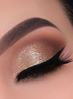 Make Up Gold, Pretty Eye Makeup, Gold Eye Makeup