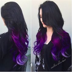 Black And Purple Hair, Bright Hair, Short Hairstyle, Black And Purple, Dye My Hair, Rainbow Hair, Cool Hair Color, Grunge Hair, Ombre Hair