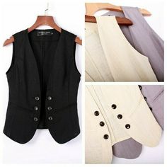 This item is for one waistcoat only. Please note this is in Asian sizing. Please check the measurements carefully before making a purchase. We suggest you buy two sizes larger. Beside, Please allow 1-3 cm difference due to manual measurement. Lady Linen Waistcoat Gilet Vest Flax Double Breasted Formal Work Uniform Top New Photos may slightly different from actual item's color due to the lighting during photo shooting or the monitor's display. Size: M-3XL M (UK 6): bust 84cm/33.0 in, waistline 74cm/29.1 in, front length 62cm/24.4 in L (UK 8): bust 88cm/34.6 in, waistline 78cm/30.7 in, front length 63cm/24.8 in XL (UK 10): bust 92cm/36.2 in, waistline 82cm/32.2 in, front length 63cm/24.8 in 2XL (UK 12): bust 96cm/37.8 in, waistline 86cm/33.8 in, front length 64cm/25.2 in 3XL (UK 14): bust 10 Linen Waistcoat, Work Uniform, Work Uniforms, Linen Women, Vest Dress, Cotton Linen, Army Green, Vest Jacket, Double Breasted