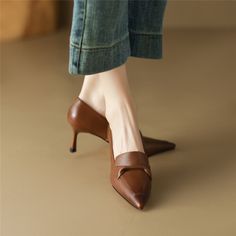 As low as US$59.99 High Sandals, Women's Heels, Shoe Closet, Artificial Leather, High Heel Pumps, Work Shoes, Womens Heels, Pump Shoes, Black Heels