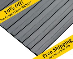 a pair of rubber flooring mats with yellow and black tape on the sides, one for sale