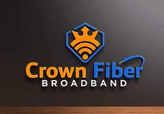 the crown fiber logo is displayed on a wall