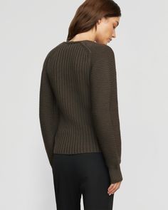 A luxe shape-holding thick ribbed knit sweater, featuring a flattering V-neck and subtle bell sleeves. Sanne is an effortlessly chic no-brainer for cooler months. See below for our general Size Guide and available measurements Made of 50% organic cotton and 50% merino wool Hand wash cold and lay flat to dry Ribbed Knit Sweater, Green Sweater, V Neck Sweater, Vneck Sweater, Lay Flat, Knit Sweater, Merino Wool, Size Guide, Bell Sleeves