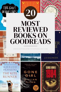 the top 20 most reviewed books on goodreads, including one for children and two for adults