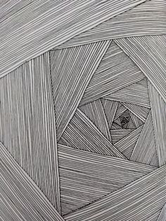 an abstract drawing with lines on it