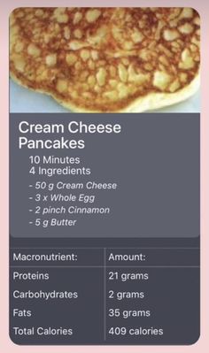 an image of a menu for pancakes with ingredients on it and instructions to make them