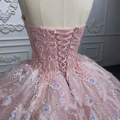 Stun your invitees with this exquisite pink quinceanera ball gown, designed with a fitted bodice and sweetheart neckline, complete with a generous skirt and slight train, and a lacing system in the back for a customised fit. Lavish accents are featured with a patterned top and lace overlay, all adorned with delicate purple flowers. material: organza color: as shown type: party ball gown sweetheart neckline sleeveless lace up back shown as size 2 original photos Quinceanera Theme, Xv Dresses, Pink Quinceanera, Ball Gown Dress, Quinceanera Themes, 16 Dresses, Dress Order, Sweet 16 Dresses, Quince Dresses