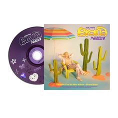 a cd with an image of a woman sitting in a chair next to a cactus