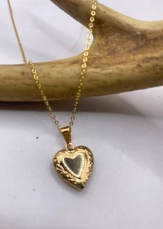 Gold Etched Heart Jewelry, Gold Heart-shaped Etched Jewelry, Etched Heart Gold Jewelry, Etched Heart-shaped Gold Jewelry, Gold Etched Heart Necklace, Valentine's Day Etched Heart Jewelry, Gold Double Heart Engraved Necklace, Gold Heart Locket Necklace Stamped 14k, Etched Heart-shaped Jewelry For Valentine's Day