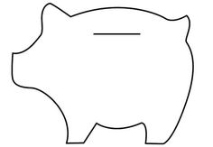 the outline of a pig's head is shown in black on a white background