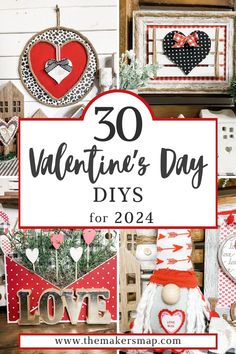 valentine's day diys for the crafter in your life, including crafts and decorations