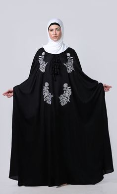 Essence Abaya is the simple, comfortable, easy and reliable breathable abayaA Proper Dress Is A Very Important Part Of Salah/Namaz. It Not Only Covers Us In A Proper Manner But It Also Relieves Us Of Consciousness Of Not Exposing The Awrah. The abaya Is Traditionally Worn Over Your Clothes For any occasion, Reading Of Quran Or Additional Modesty When In Groups. This Article Is Made Of Cotton Fabric Which Is Very Soft, Breathable, Light Weight And Easy To Maintain. It Gives A Good Fall To The Gar Modest Black Kaftan For Eid, Black Long Khimar For Eid, Black Long Sleeve Khimar With Dabka, Black Maxi Length Thobe For Eid, Black Maxi Length Kaftan With Dabka, Black Long Thobe For Eid, Black Maxi Abaya For Eid, Black Maxi Length Abaya For Eid, Modest Black Thobe For Eid