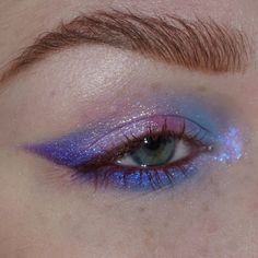 Purple And Blue Makeup, Violet Sabrewing, Eyeshadow Art, Rave Makeup, Purple Makeup