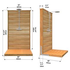 the size and measurements of a saunat with shower head, handset and foot board