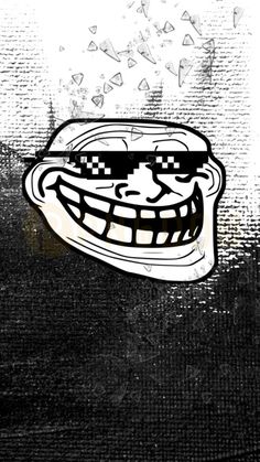 an image of a cartoon character with sunglasses on it's face and teeth in the background