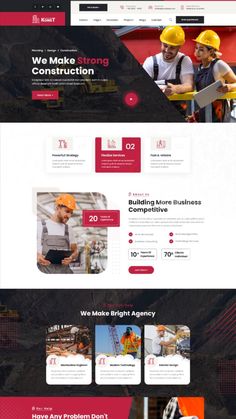 the website design for construction company