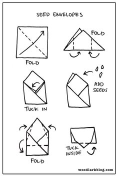 instructions to make origami envelopes