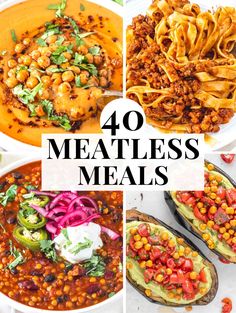 40 meatless meals with the title overlay