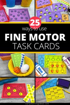 the 25 ways to use fine motor task cards