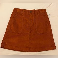 Brand New With Tags Old Navy Burnt Orange Corduroy Mini Skirt. Size 6 Casual Corduroy Mini Skirt With Pockets, Black Plaid Skirt, Low Rise Skirt, Navy Mini Skirt, Corduroy Mini Skirt, Tiered Mini Skirt, Flared Mini Skirt, Velvet Mini Skirt, Pleated Tennis Skirt