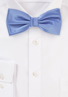 Periwinkle Solid Bowtie - MenSuits Periwinkle Wedding Theme, Periwinkle Wedding, Kids Ties, Black Tie Party, Kids Vest, Blue Bow Tie, Kids Bow Ties, Pre Tied Bow Tie, Boys Bow Ties