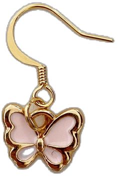 Butterfly Charm, Pink Butterfly, Dangle Drop Earrings, Dangle Earrings, Ships, Drop Earrings, Pink, Gold