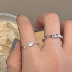 N O L O - Super Cute, Super Dainty Silver Heart Ring Heart Shaped Ring, Silver Heart Ring, Heart Shaped Rings, Jewelry Statement, Heart Gemstone, Jewelry Lookbook, Cubic Zirconia Rings, Tiny Heart, Bright Future